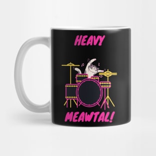metal drummer cat Mug
